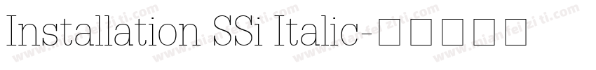 Installation SSi Italic字体转换